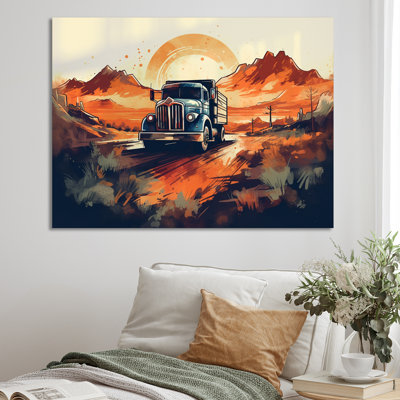 Necole " Orange and Blue Dusty Trails " Print