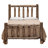 Fireside Lodge Cedar Log Traditional Bed - Cal King - Weathered-1907580537