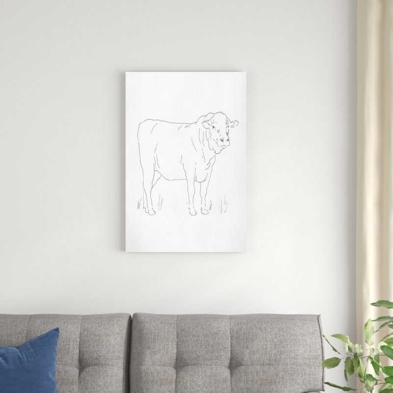 Bovin limousin I, H 30 po x l 20 po x P 1,25 po