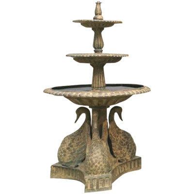 Fontaine cygne bronze Caudillo