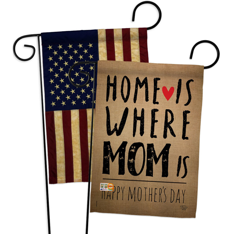 Double Sided 18.5'' H x 13'' W Polyester Mother's Day Garden Flag