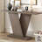 Mirod Console Table With Natural Wood Veneer,V-Base Design For Classic Versatility , For Displaying Your Favorite Items, Easy Assembly-1603943578