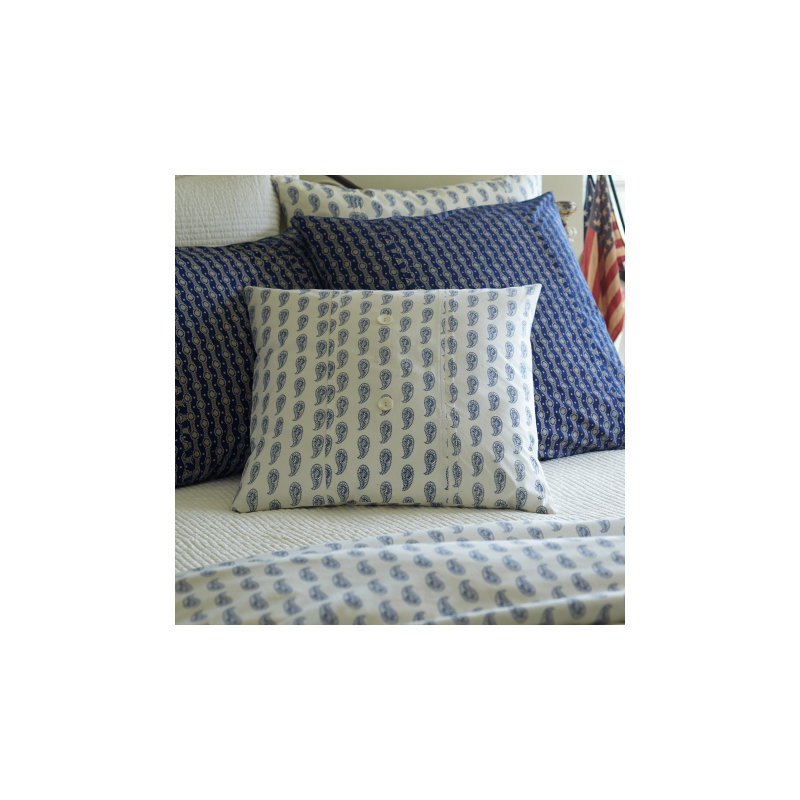 Paisley Porch Throw Pillow, Indigo