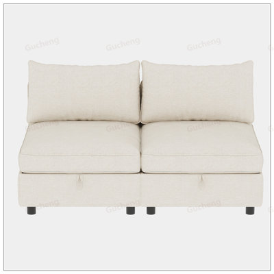 Mid Century Modern Love Seat Couch with Storage, Perfect for Small Spaces and Stylish Living Rooms or Bedrooms