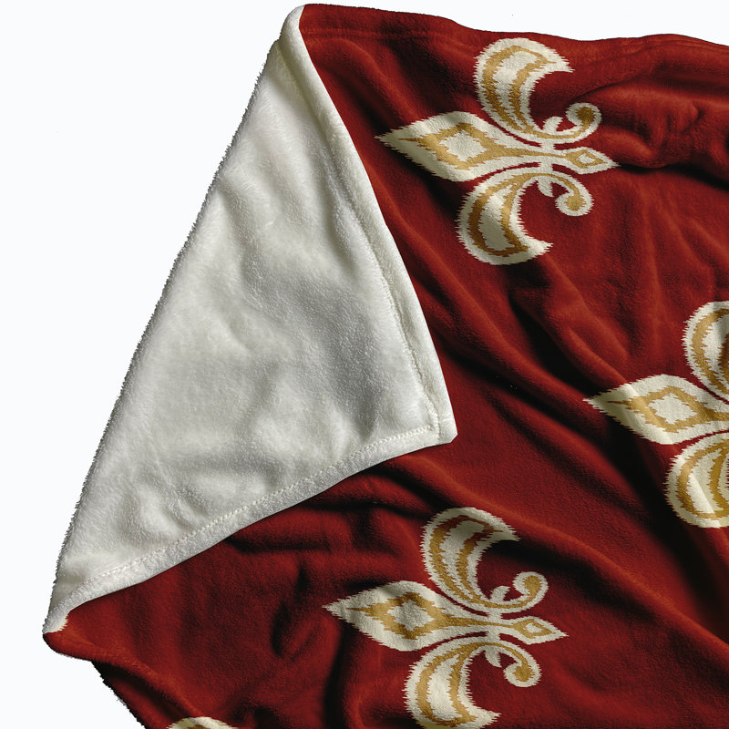 Dias Plain Weave / Muslin Throw Blanket, Red