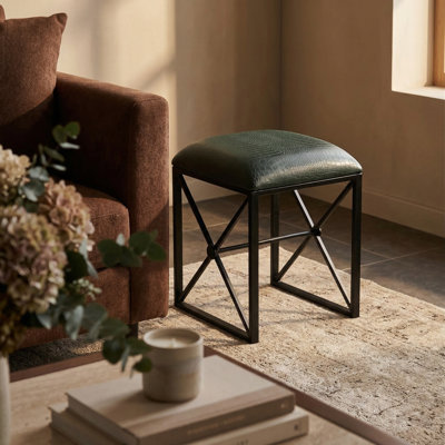 Tabouret Croc vert et noir