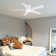 Modern 46"/52" Indoor Flush Mount Ceiling Fan With LED Light, 5 Reversible Blades, Remote Control and 3 Color Temperatures