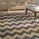 Airiona Hand Tufted Wool/Cotton Chevron Rug in Black/White