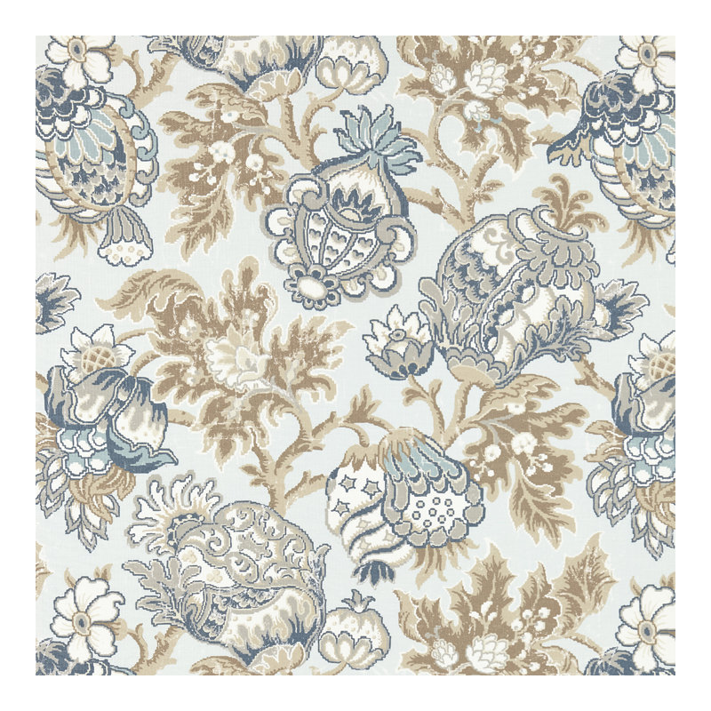 Merchante Canterbury Linen Print Fabric, Sky