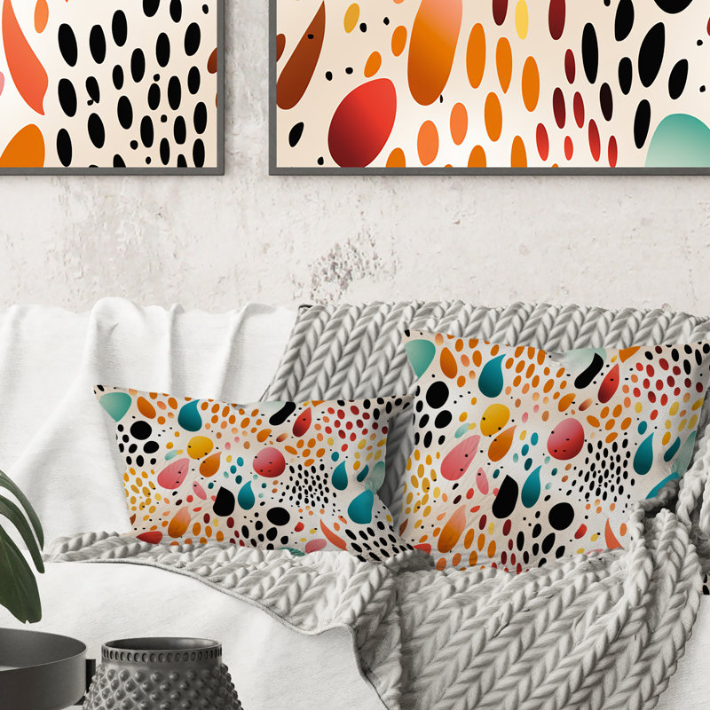 Rainbow Cheetah Rain - Geometric Polyester Pillow