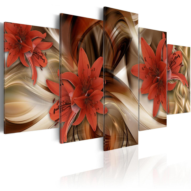 " Flower Nebula " 5 - Pieces, 40" H x 80" W x 0.7" D