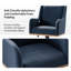 Chaise de bureau pivotante à 360 ° Ackeron Julia avec hauteur ajustable et accoudoirs courbés-912354590