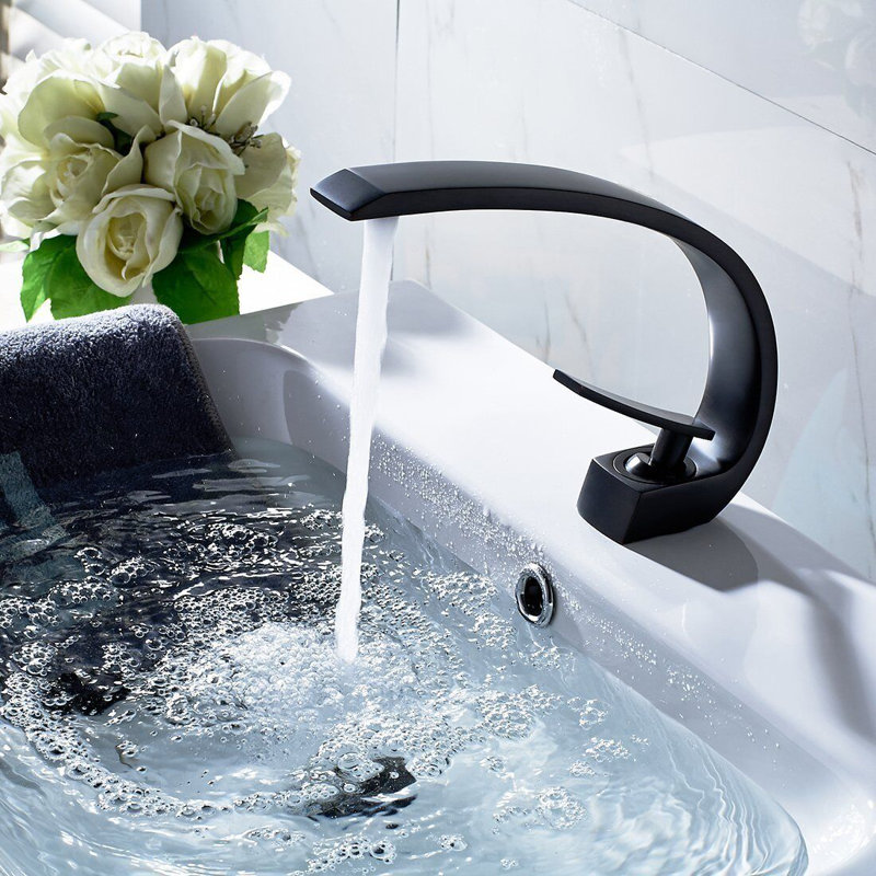 Single-handle Bathroom Faucet, Matte Black