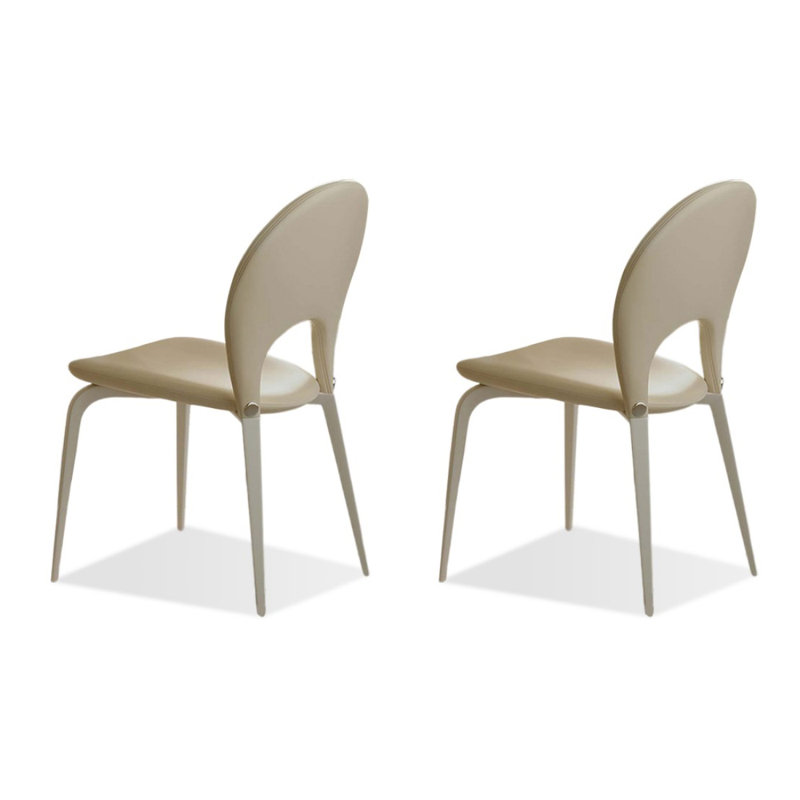 Ensemble de 2 chaises d'appoint Modern Beige
