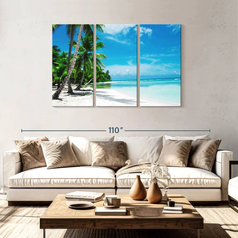 Gillard Beach Triptych, 48" H x 74" W