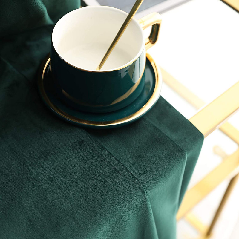 Florane Blackout Curtain Pair, 52" W x 84" L, Dark Green