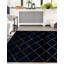 Tapis contemporain bleu marine et doré Etowah-228653208