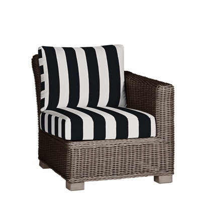Rustic Patio Lounge Chair with Cushions