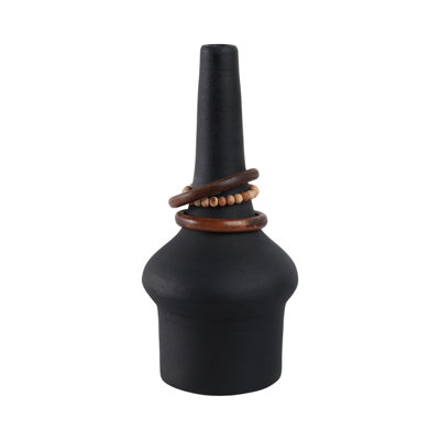 Tiago Handmade Metal/Wood Table Vase