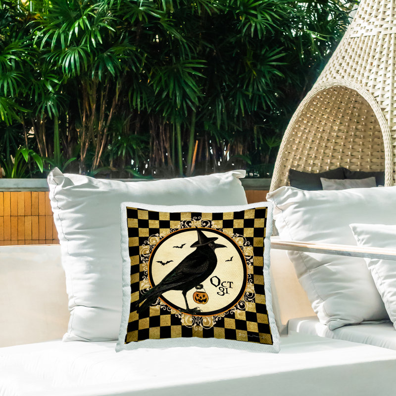 Checkered Outdoor Throw Pillow