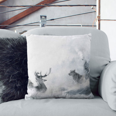 Wolves and Stag Scatter Cushion