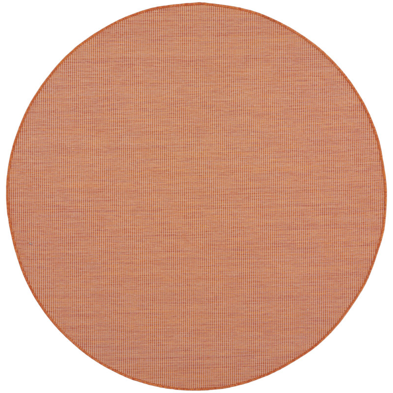 Tapis terre cuite intérieur / extérieur Lillehammer, Rond 6 pi, Terre cuite