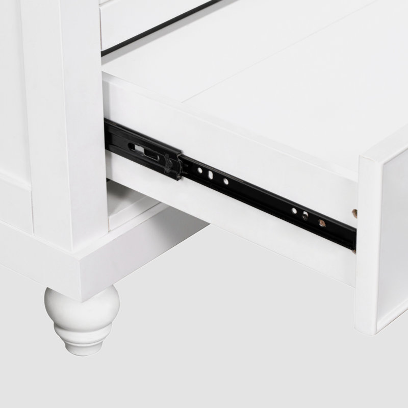 White 30" Freestanding Bathroom Vanity with Drawer and Doors