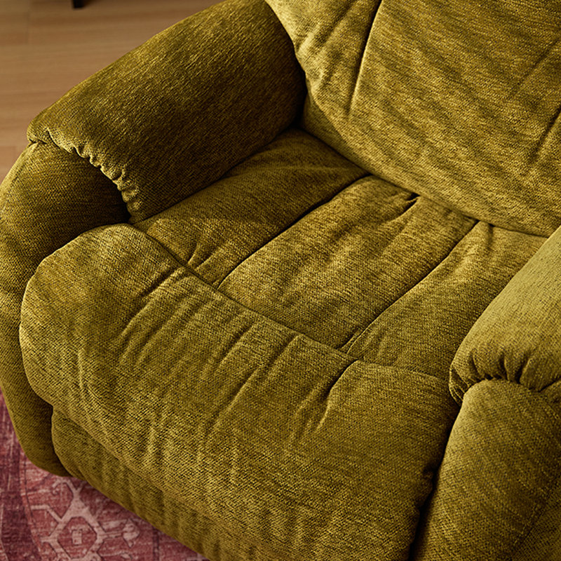 Chenille Function Recliner with 360° rotation, Green