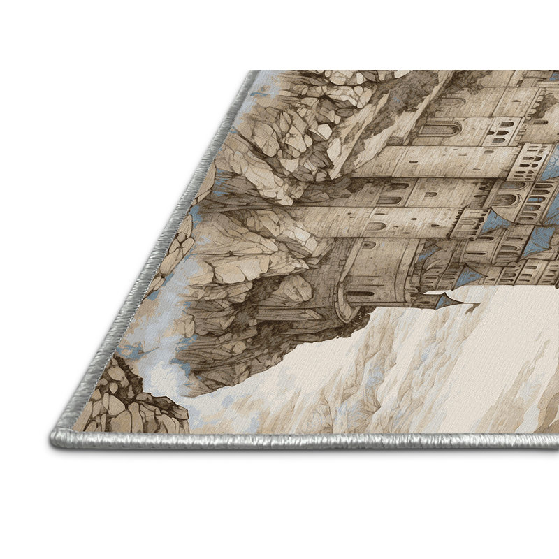 Tapis azur tourelles, Rond 6 pi