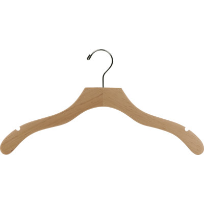 Cintre en bois ondulé Whittier (ensemble de 100) pour robe / chandail / chandail