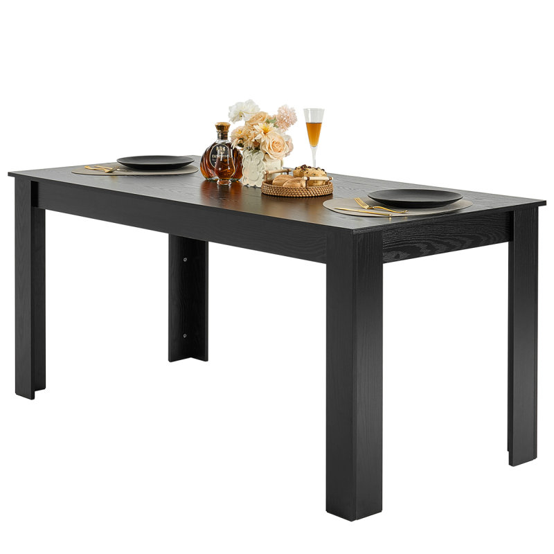 63 "Table de salle à manger rectangulaire en bois pour 4 à 6 personnes (table seulement)