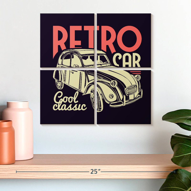 Mehar Cool Classic Retro Car, 18" H x 18" W