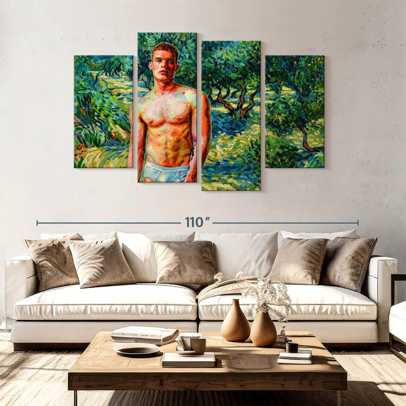 Grasshopper Green, 54" H x 84" W