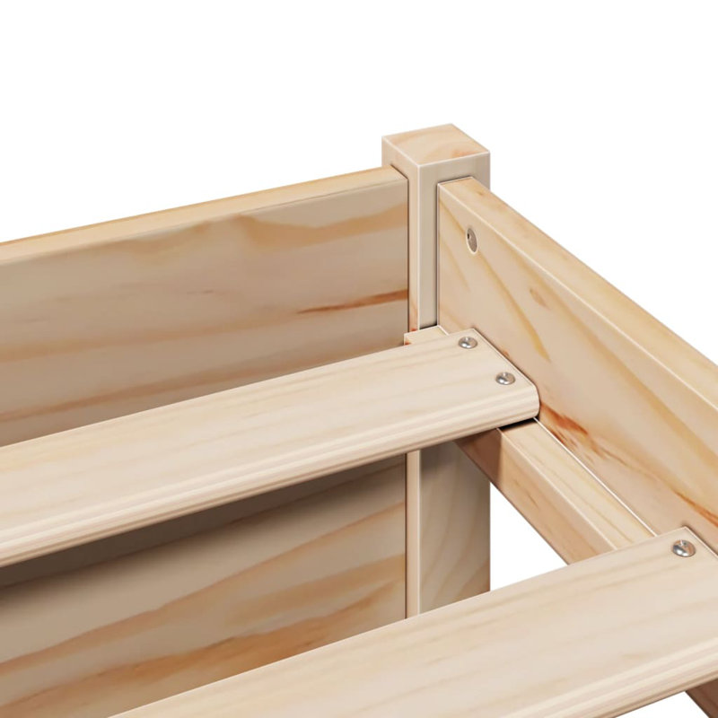 Bookcase Bed Without Mattress 180X200cm Super King Solid Wood Pine
