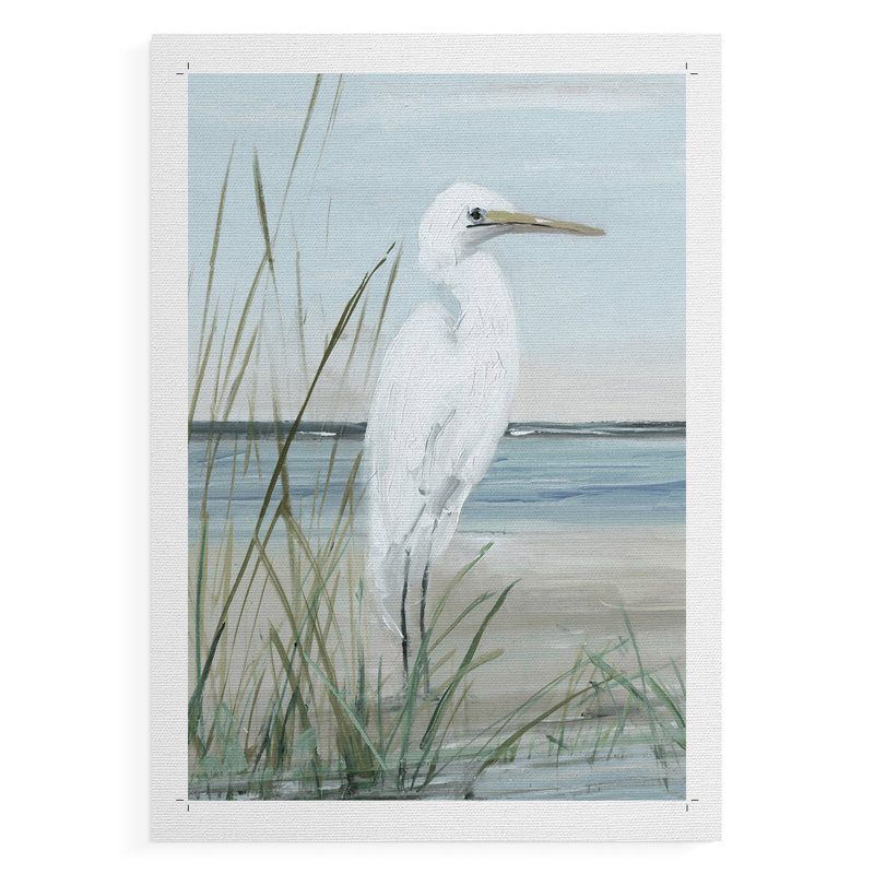 Summertime Heron I - Impression sur toile seulement - NON-CADRE, H 18 po x l 12 po