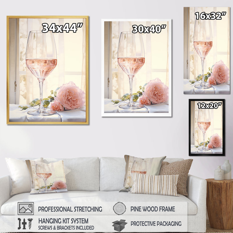 " Sancerre Serenity I ", Black Single Picture Framed, 40" H x 30" W x 1.5" D