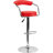Contemporary Vinyl Adjustable Height Barstool with Arms and Chrome Base-886651491-861379311-861379310