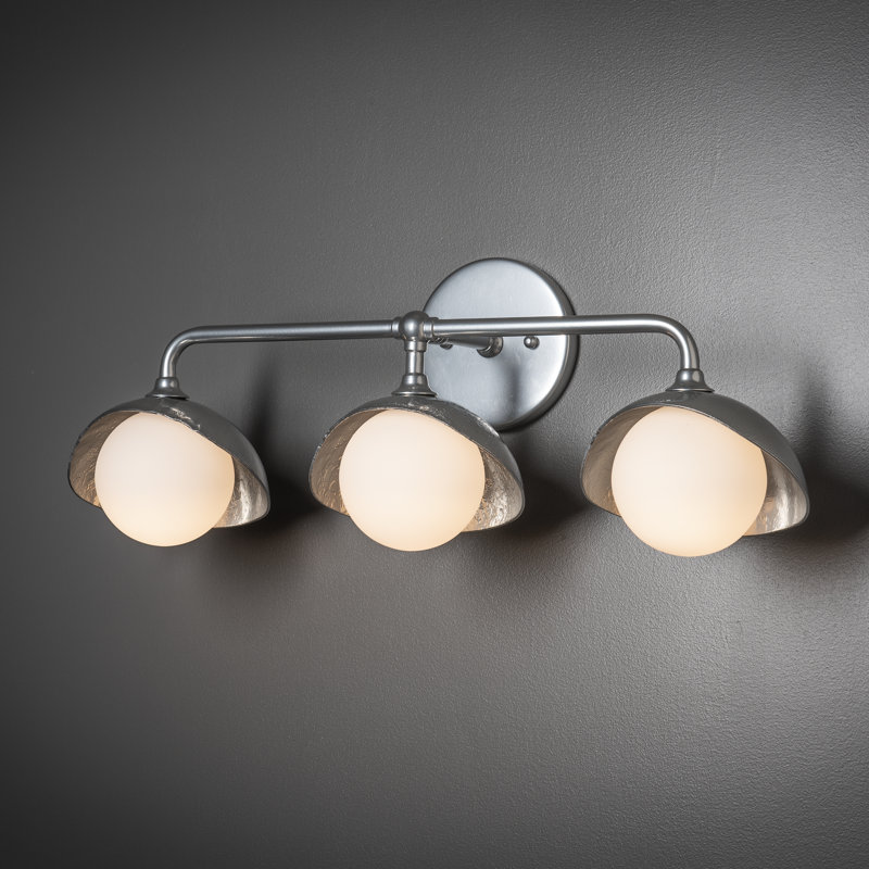 Brooklyn 3 - Light 8.4" Height Dimmable Vanity Light, Sterling, Sterling