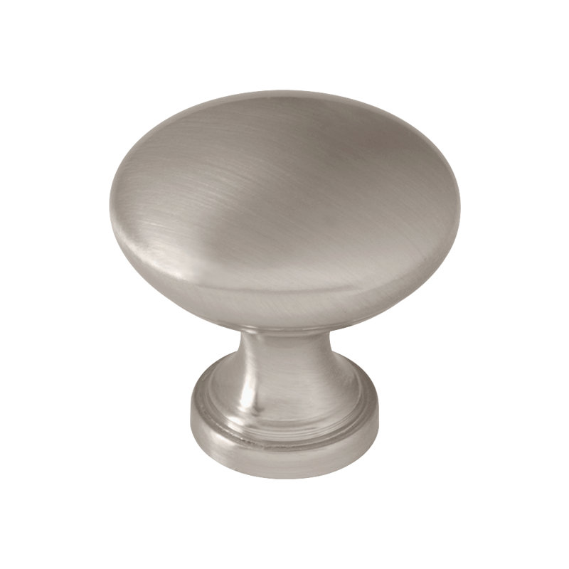 Satin Nickel Round Mushroom Cabinet Knob Set