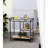 3 32.3X15.7X26.8" Bar Cart With Black Metal Base And Three Elegant Shelves Cart, Frame Appealing Storage Alternatives