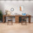 Nut-brown Rectangular Solid Wood with 4 drawers desk-1562392199