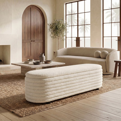 Banc de rangement rembourré Delray