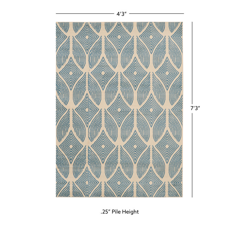 Rectangle 4'3" x 7'3"