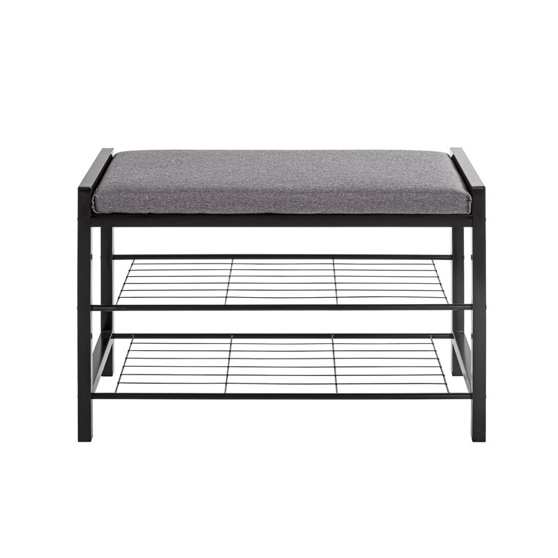 6 Pair Shoe Storage, Black/Grey