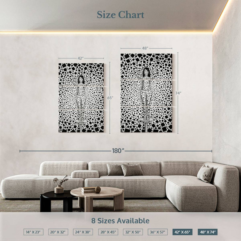Senne Less Is More Illusion, 74" H x 48" W