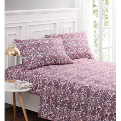 Microfiber Paisley Sheet Set