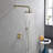 Topcraft 10 Inch Brushed Gold Complete Shower System with Rough-In Valve