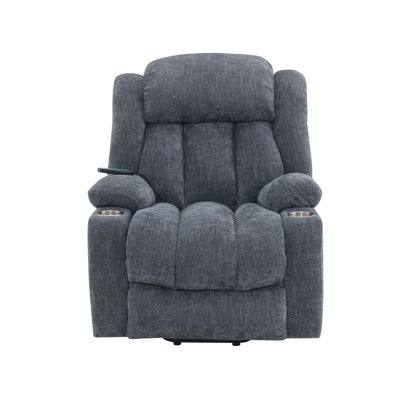Omarion Chenille Power Motion Recliner with Lift, Heating & Massage Function