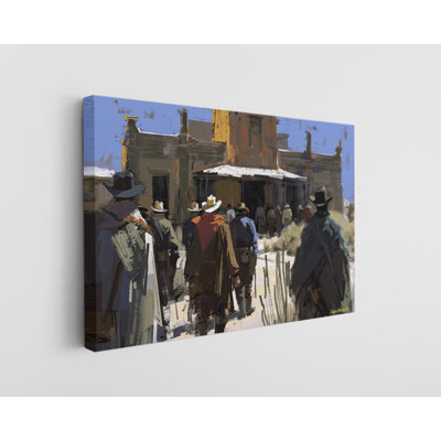 Wild West Cowboys Canvas Print, Modern Wall Art Decor for Home & Office