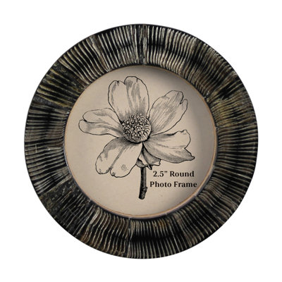 Cadre photo - rond, corne Chagrin 2,5 po  
